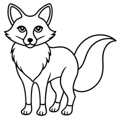Foxy line art vector