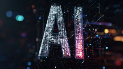 Futuristic AI illustration with digital circuits and glowing elements, symbolizing advanced technology and innovation.