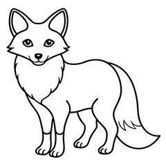 Foxy line art vector