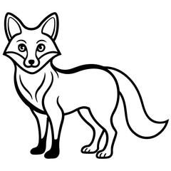 Foxy line art vector