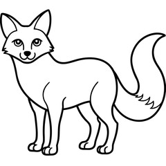 Foxy line art vector