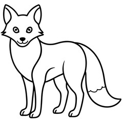 Obraz premium Foxy line art vector