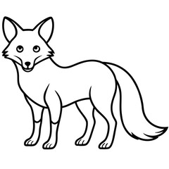 Foxy line art vector