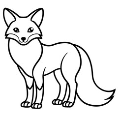 Foxy line art vector
