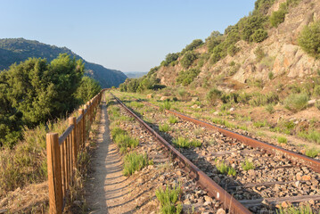Train Railway trail, walking experience between Portugal and Spain