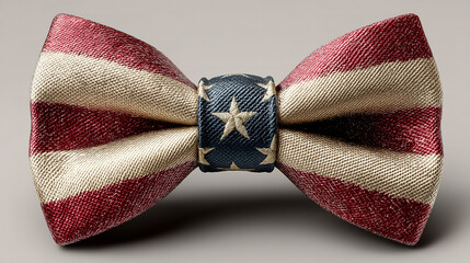 American flag bow tie isolated on a transparent background showcasing patriotic fashion and pride