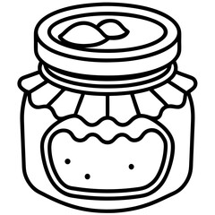 Jam line art vector
