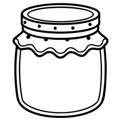 Jam line art vector