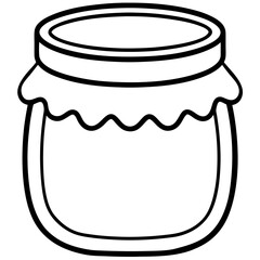 Jam line art vector