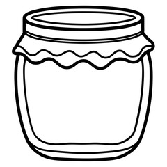 Jam line art vector