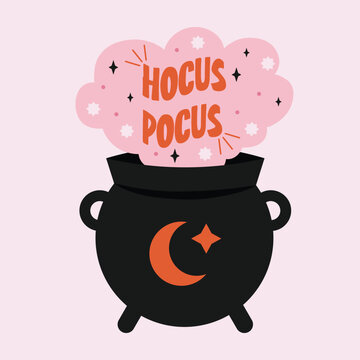 Halloween witch cauldron hocus pocus