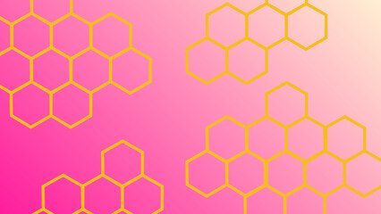 Abstract honeycomb pattern with pink gradient for modern design and creative backgrounds usage art vector