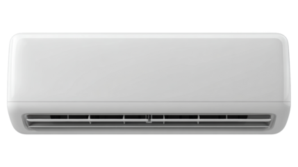 Modern air conditioning unit, white isolate background.