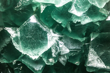 Natural green crystal ore texture

