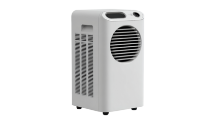 Portable air conditioner on a white isolated background.