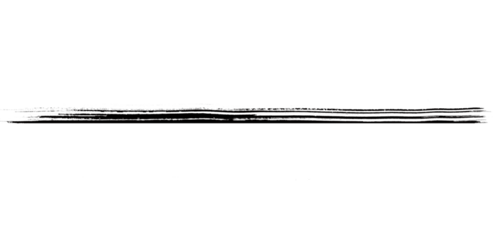 Single grunge brush stroke line isolated on transparent background, abstract artistic element for design