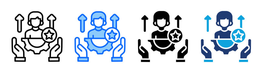 Talent Development icon Multi Style Vector Illustration