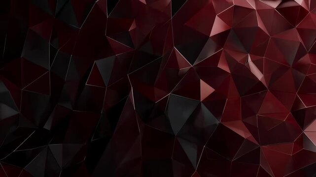 Abstract geometric pattern of deep burgundy triangles
