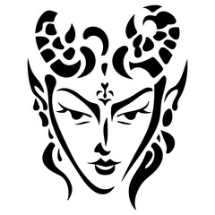 Demoness Horns Abstract Illustration