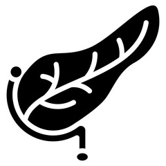 Pancreas icon for human body, business, medical, clinic, website, application, printing, document, poster design, etc