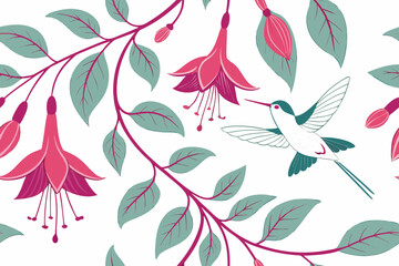 seamless pattern with flowers