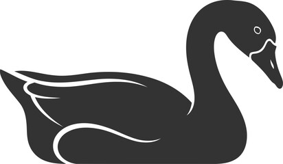 Goose bird vector silhouette black illustration