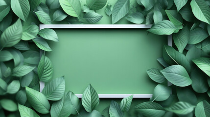 spring green leaves background for copyspace