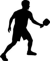 Design of man playing table tennis