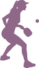 Design of woman playing table tennis