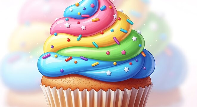 Rainbow Cupcake Delight.