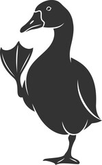 Goose bird vector silhouette black illustration