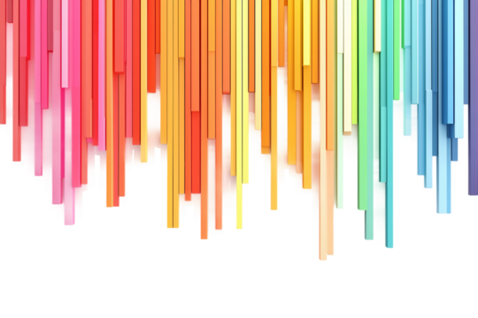 Colorful Infographic Chart Diagram Isolated on Transparent Background