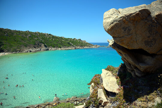 Rena Bianca Beach (italian: Spiaggia Rena Bianca) in the Santa Teresa Gallura, Sardegna, Italy. 