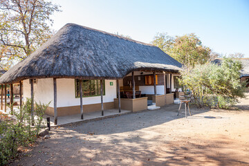 South Africa, Kruger National Park, Typical bungalow in Shingwedzi rest camp