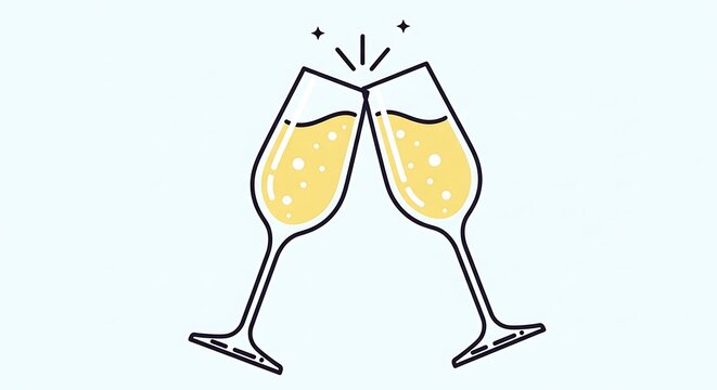 Toasting Champagne Glasses. (1)