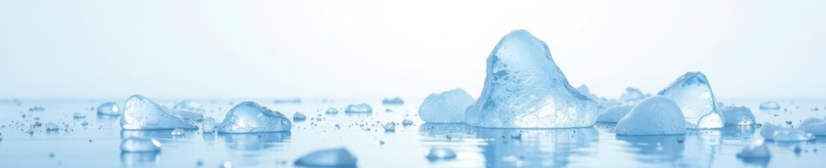 Intricate ice crystal, pristine white backdrop,  frozen water,  nature