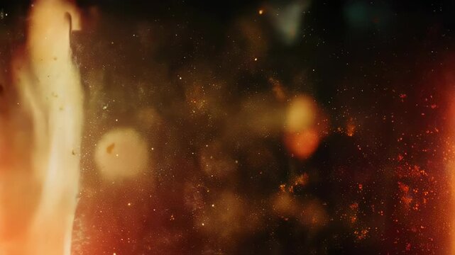 Abstract artistic image with golden and dark tones