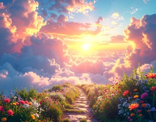 Heavenly Pathway at Sunset