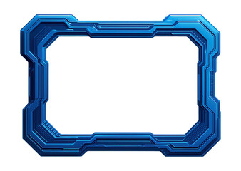 Blue advanced technology HUD frame design.
