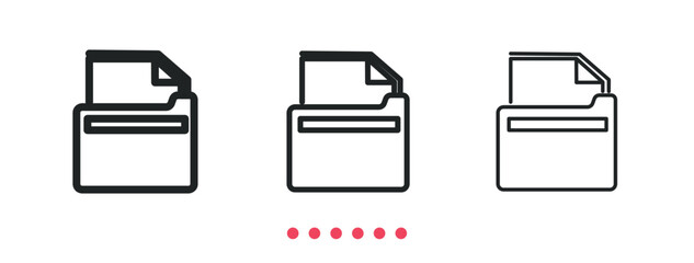 Folder icon. Thin line icon vector