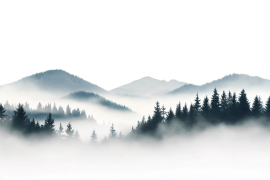 Floating Fog Shape Isolated on Transparent Background