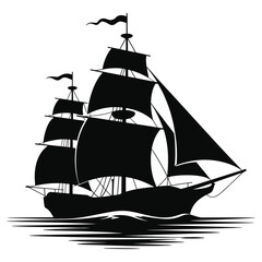 sailing ship silhouette