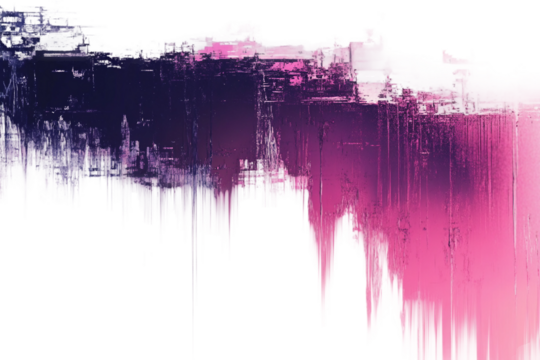 Glitch Effect Texture Display Isolated on Transparent Background