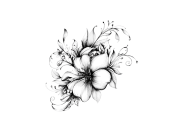 Hand Drawn Doodle Style Isolated on Transparent Background