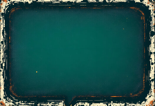 Vintage Textured Green Speech Bubble