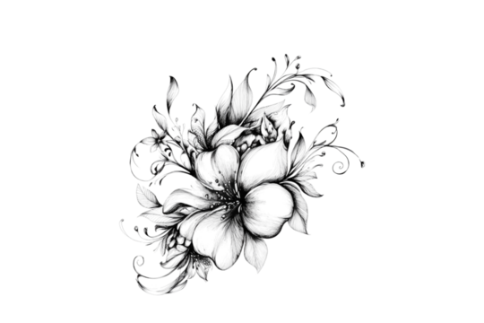 Hand Drawn Doodle Style Isolated on Transparent Background