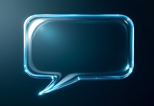 Glowing Neon Speech Bubble - Powered by Adobe