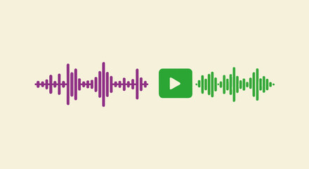 Obraz premium Vector illustration audio and video