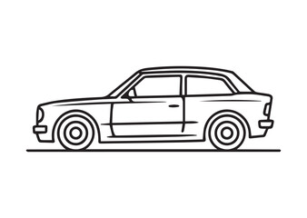 Car line art vector