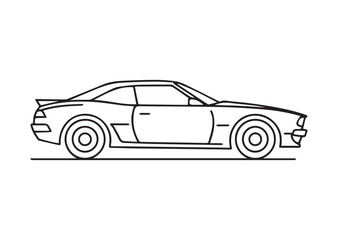 Car line art vector